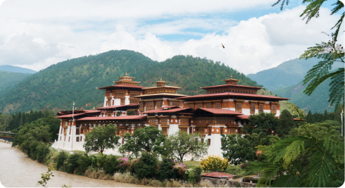 Himalayan Mountain Views in Bhutan